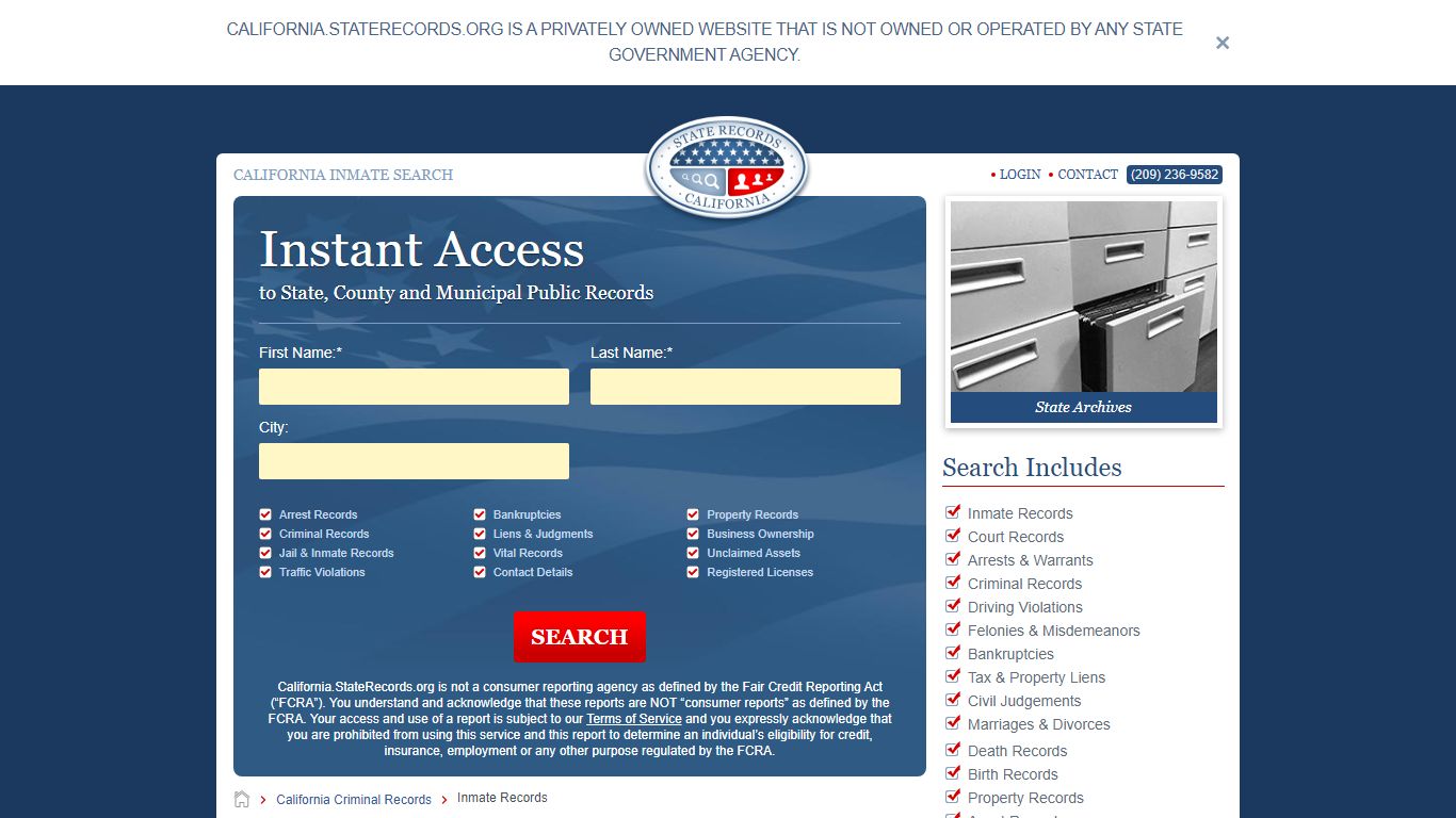 California Inmate Search | StateRecords.org
